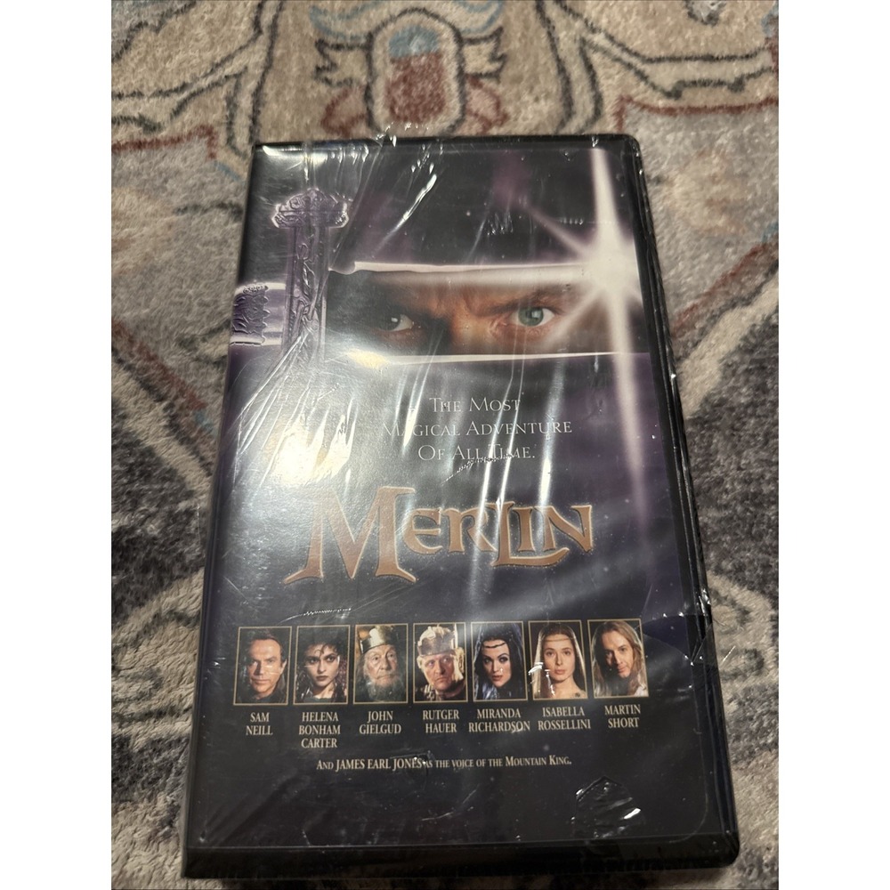 Merlin (VHS, 1998) Hallmark Movie Clam Shell Video Tape New Sealed Sam Neill